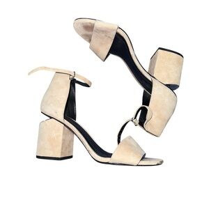 Alexander Wang light pink suede Block Heel Sandals size 8.5